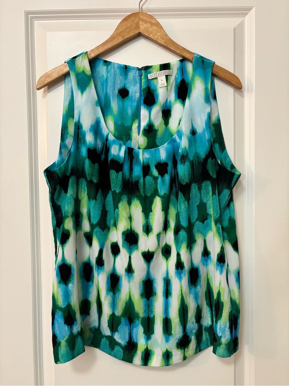 Dana Buchman Multicolor Print Sleeveless Top, Size L